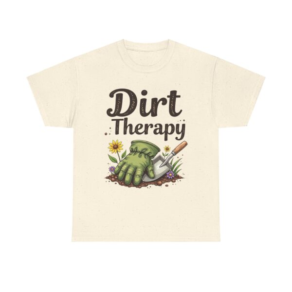 Dirt Therapy Gardening Design for Gardeners Vintage Distressed Art Unisex Heavy Cotton Tee - Image 9