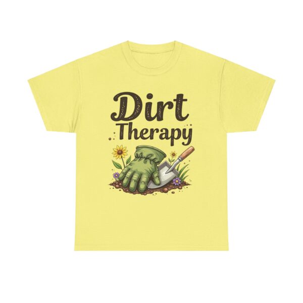 Dirt Therapy Gardening Design for Gardeners Vintage Distressed Art Unisex Heavy Cotton Tee - Image 11