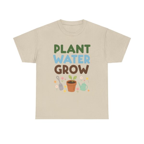 Spring Gardening Hobby Bloom Cycle: Plant Water Grow Repeat Naive Tools Design Unisex Heavy Cotton Tee - Image 7