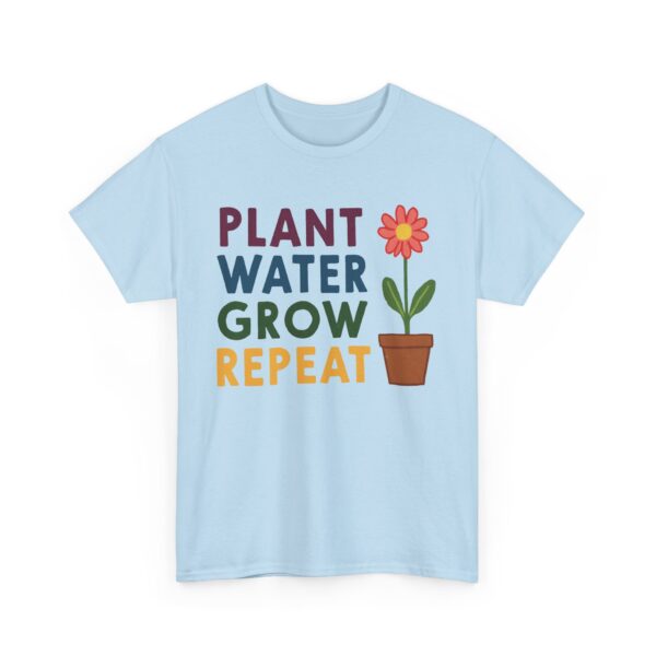 Spring Gardening Hobby Bloom Cycle: Plant Water Grow Repeat Naive Design Unisex Heavy Cotton Tee - Image 16