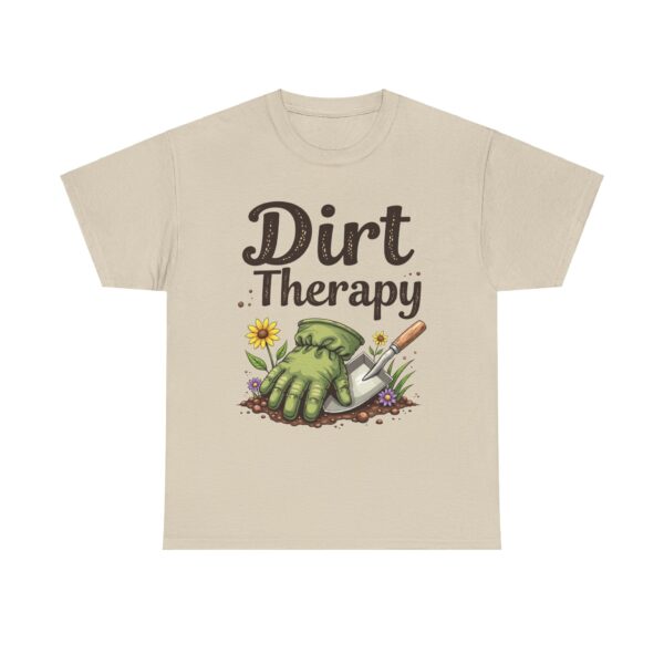 Dirt Therapy Gardening Design for Gardeners Vintage Distressed Art Unisex Heavy Cotton Tee - Image 7