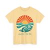 Good Vibes and High Tides Vintage Sun and Ocean Design Unisex Heavy Cotton Tee - Image 4