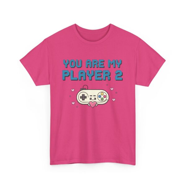 You Are My Player 2 Kawaii Pixel Art Valentine Gamer Love Design Unisex Heavy Cotton Tee - Image 10