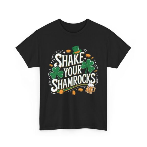 Shake Your Shamrocks Funny St. Patrick's Day Clover Money Luck Design Unisex Heavy Cotton Tee