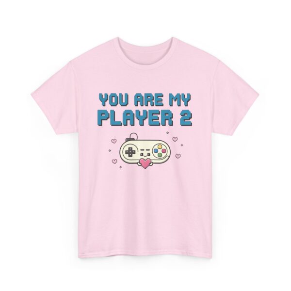 You Are My Player 2 Kawaii Pixel Art Valentine Gamer Love Design Unisex Heavy Cotton Tee - Image 9