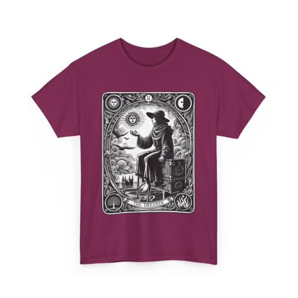 The Dreamer The Fool Tarot Mystical Medieval Major Arcana Unisex Heavy Cotton Tee - Image 7