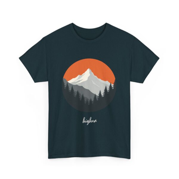 Higher Peaks Adventure Mountain Trekking Climber Outdoor Vibes Unisex Heavy Cotton Tee - Image 5