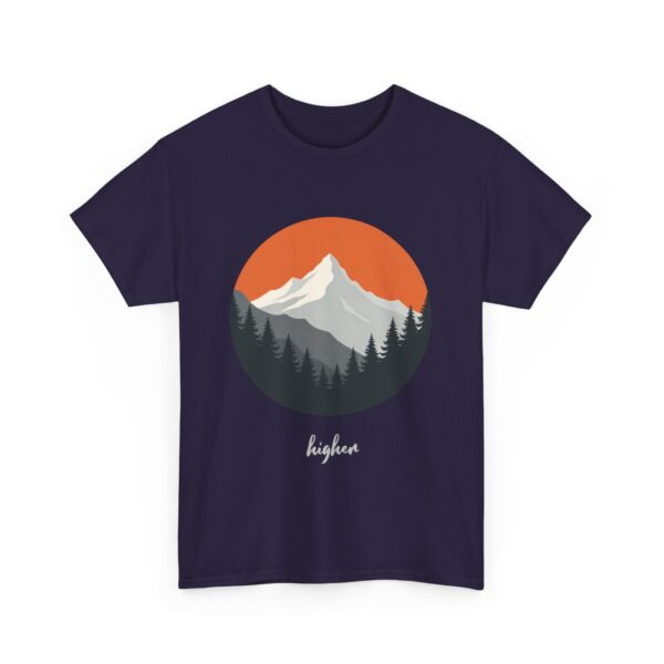 Higher Peaks Adventure Mountain Trekking Climber Outdoor Vibes Unisex Heavy Cotton Tee - Image 7