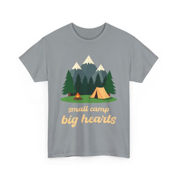 Small Camp Big Hearts Outdoor Mountain Adventure Wilderness Nature Camping Trip Unisex Heavy Cotton Tee - Image 10