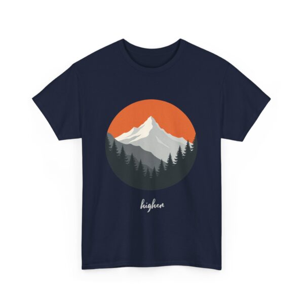 Higher Peaks Adventure Mountain Trekking Climber Outdoor Vibes Unisex Heavy Cotton Tee - Image 6