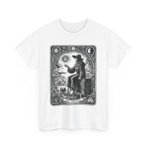 The Dreamer The Fool Tarot Mystical Medieval Major Arcana Unisex Heavy Cotton Tee