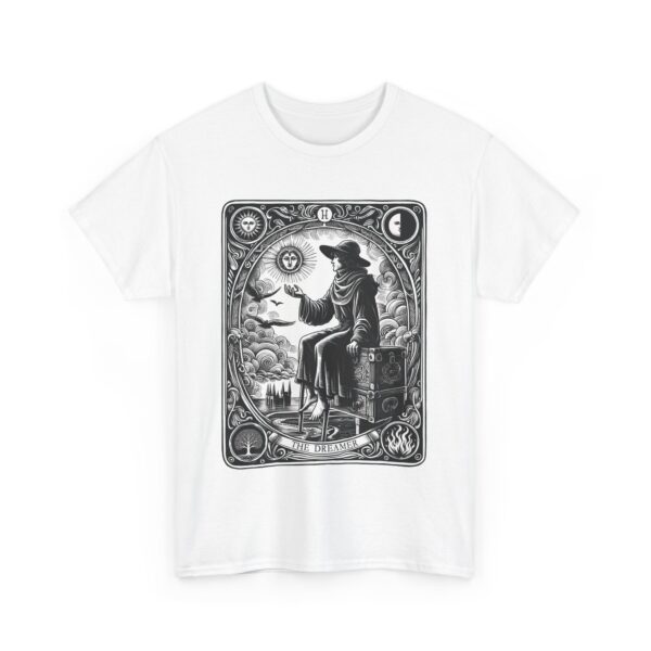 The Dreamer The Fool Tarot Mystical Medieval Major Arcana Unisex Heavy Cotton Tee - Image 2