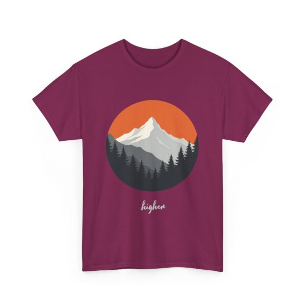 Higher Peaks Adventure Mountain Trekking Climber Outdoor Vibes Unisex Heavy Cotton Tee - Image 9