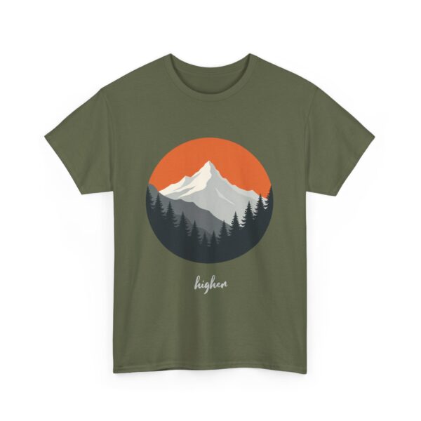 Higher Peaks Adventure Mountain Trekking Climber Outdoor Vibes Unisex Heavy Cotton Tee - Image 3