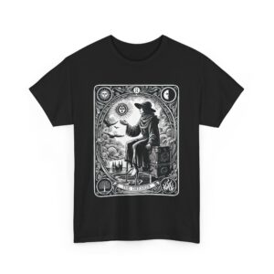 The Dreamer The Fool Tarot Mystical Medieval Major Arcana Unisex Heavy Cotton Tee