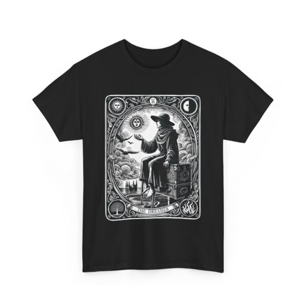 The Dreamer The Fool Tarot Mystical Medieval Major Arcana Unisex Heavy Cotton Tee