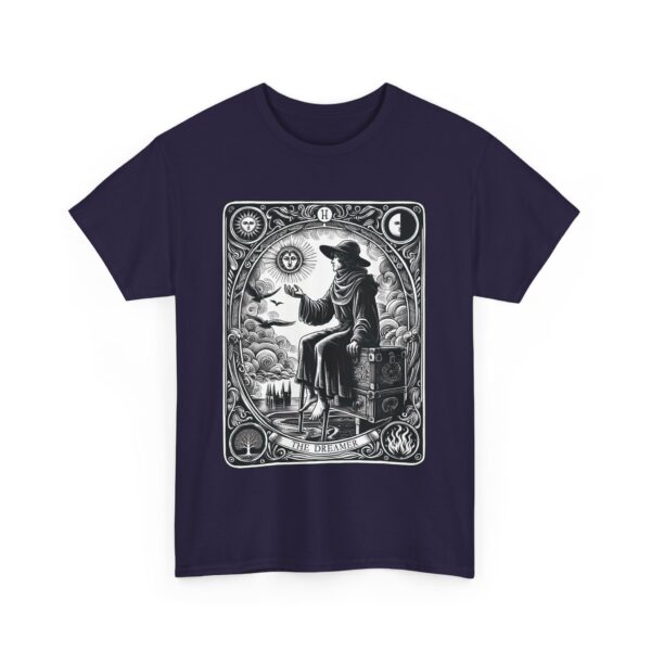 The Dreamer The Fool Tarot Mystical Medieval Major Arcana Unisex Heavy Cotton Tee - Image 5