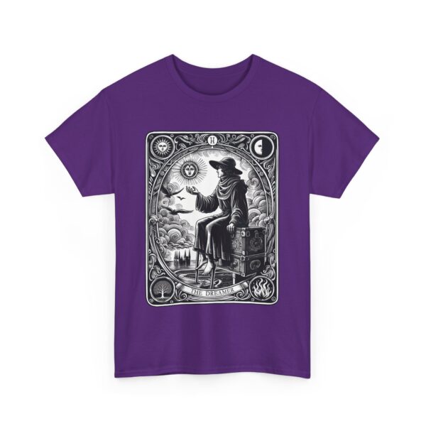 The Dreamer The Fool Tarot Mystical Medieval Major Arcana Unisex Heavy Cotton Tee - Image 6