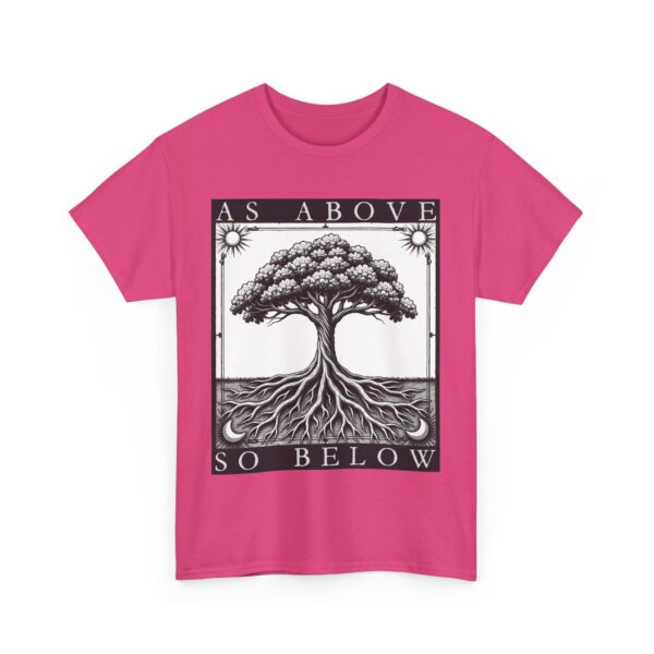 As Above So Below Tree of Life Sun and Moon Mystical Goth Tarot Design Unisex Heavy Cotton Tee - Image 13