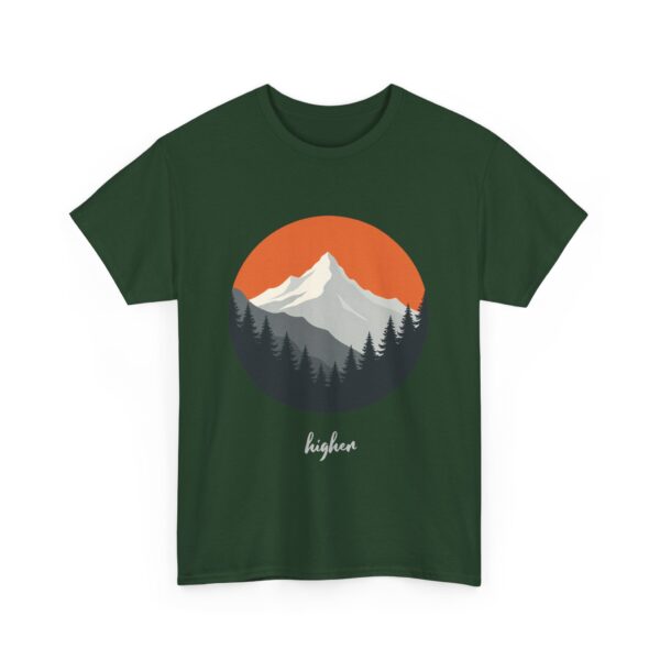 Higher Peaks Adventure Mountain Trekking Climber Outdoor Vibes Unisex Heavy Cotton Tee - Image 4