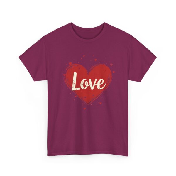Love Vintage Distressed Heart Timeless Kindness Connection Humanity Unisex Heavy Cotton Tee - Image 2
