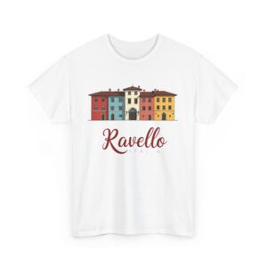 Ravello Amalfi Coast Pastel Italian Travel Vintage Aesthetic Design Unisex Heavy Cotton Tee