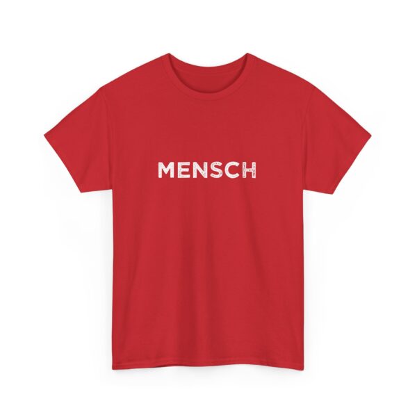 MENSCH Distressed Typography Human Imperfection Existential Raw Design Unisex Heavy Cotton Tee - Image 10