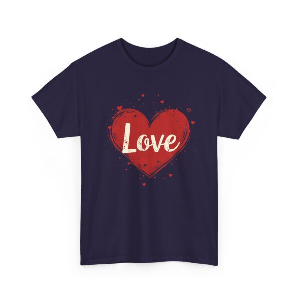Love Vintage Distressed Heart Timeless Kindness Connection Humanity Unisex Heavy Cotton Tee - Image 3