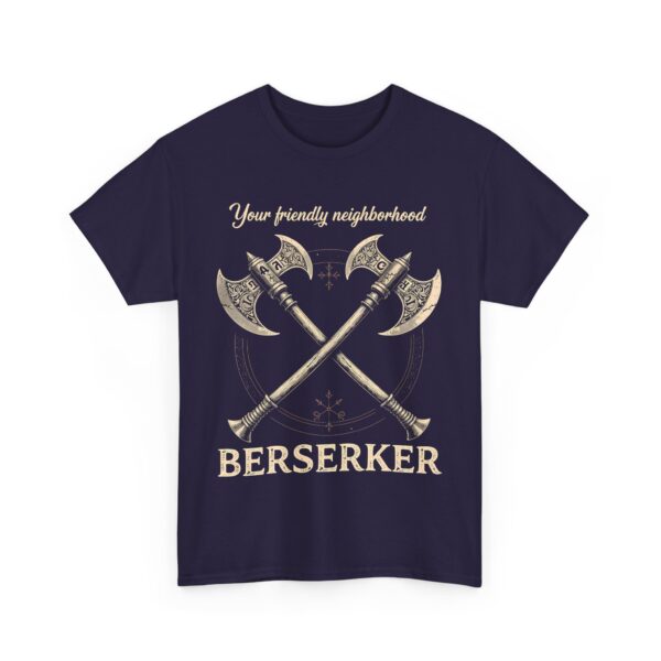 Funny Viking Norse Mythology Berserker Warrior Nordic Axe Design Unisex Heavy Cotton Tee - Image 3