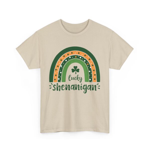 Lucky Shenanigan St. Patrick’s Day Irish Rainbow Clover Festive Fun Design Unisex Heavy Cotton Tee - Image 6