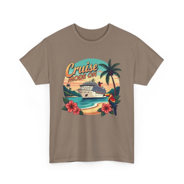 Cruise Mode On Tropical Travel Vacation Beach Sunset Adventure Design Unisex Heavy Cotton Tee - Image 8