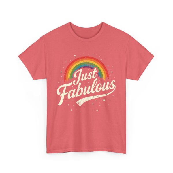 Just Fabulous Retro Futuristic Rainbow 70s 80s Psychedelic Aesthetic Unisex Heavy Cotton Tee - Image 5