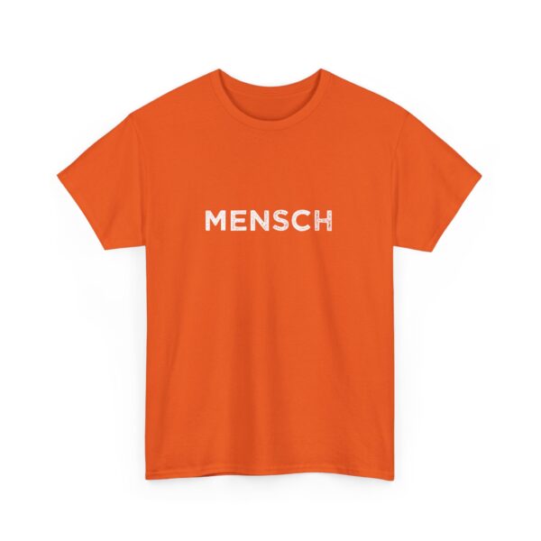 MENSCH Distressed Typography Human Imperfection Existential Raw Design Unisex Heavy Cotton Tee - Image 5