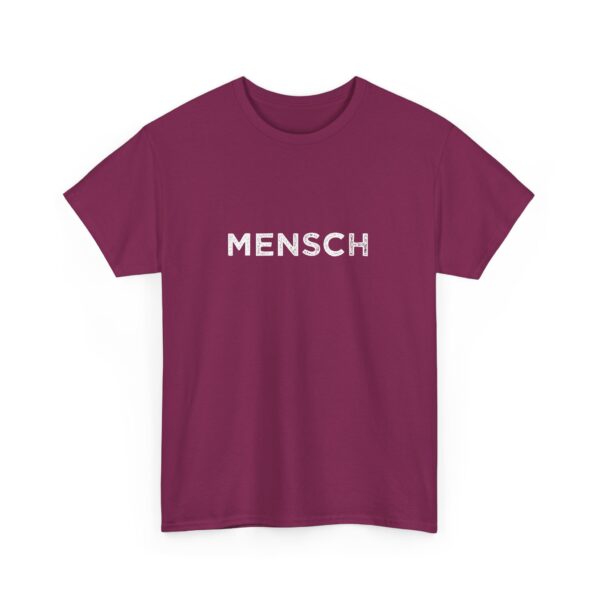 MENSCH Distressed Typography Human Imperfection Existential Raw Design Unisex Heavy Cotton Tee - Image 2