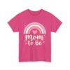 Mom to Be Pastel Rainbow Retro Vintage Baby Announcement Cute Maternity Design Unisex Heavy Cotton Tee - Image 9