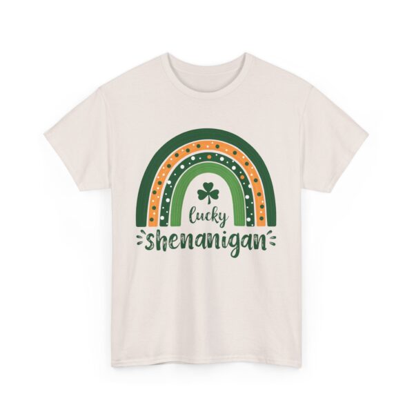 Lucky Shenanigan St. Patrick’s Day Irish Rainbow Clover Festive Fun Design Unisex Heavy Cotton Tee - Image 3
