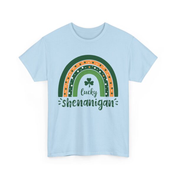 Lucky Shenanigan St. Patrick’s Day Irish Rainbow Clover Festive Fun Design Unisex Heavy Cotton Tee - Image 8