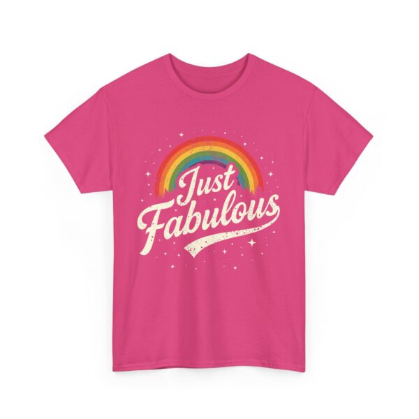 Just Fabulous Retro Futuristic Rainbow 70s 80s Psychedelic Aesthetic Unisex Heavy Cotton Tee - Image 10