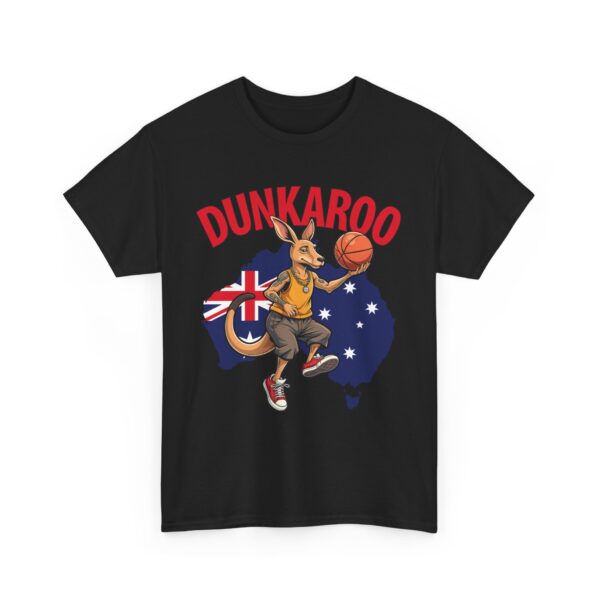 Dunkaroo Funny Kangaroo Basketball Player Australian Pride Flag Sports Humor Unisex Heavy Cotton Tee - Image 8