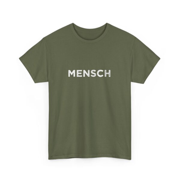 MENSCH Distressed Typography Human Imperfection Existential Raw Design Unisex Heavy Cotton Tee - Image 6