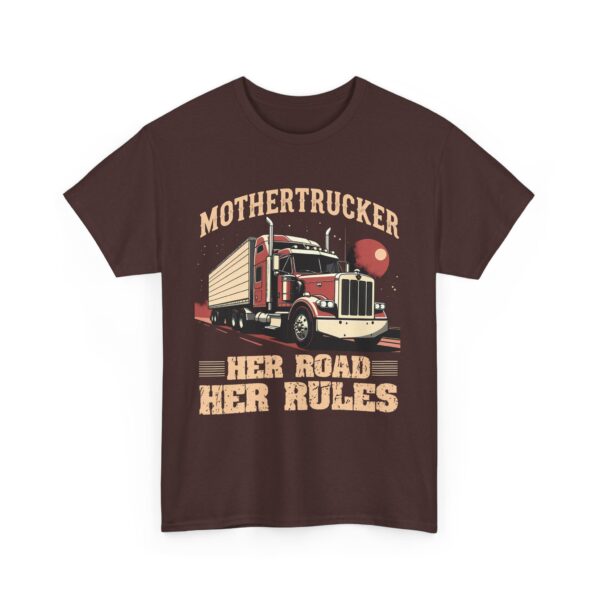 Mothertrucker Strong Woman Truck Driver Bold Empowerment Highway Queen Unisex Heavy Cotton Tee
