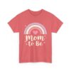 Mom to Be Pastel Rainbow Retro Vintage Baby Announcement Cute Maternity Design Unisex Heavy Cotton Tee - Image 5