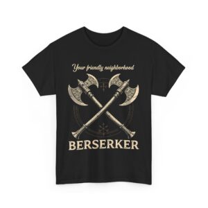 Funny Viking Norse Mythology Berserker Warrior Nordic Axe Design Unisex Heavy Cotton Tee