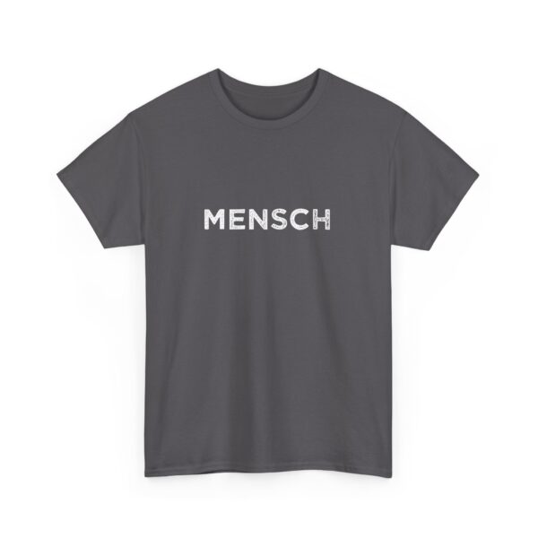 MENSCH Distressed Typography Human Imperfection Existential Raw Design Unisex Heavy Cotton Tee - Image 4