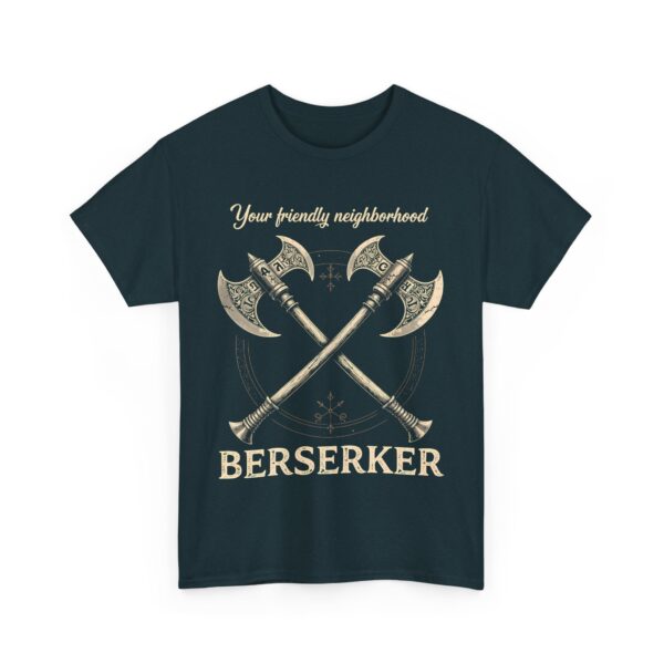 Funny Viking Norse Mythology Berserker Warrior Nordic Axe Design Unisex Heavy Cotton Tee - Image 4