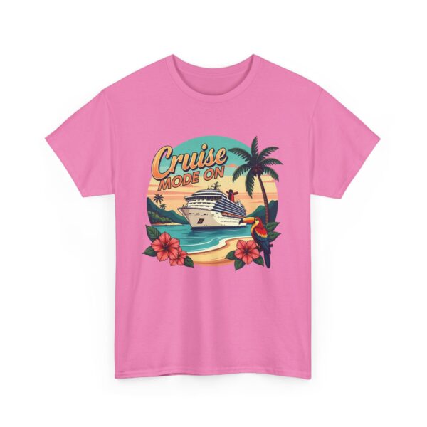 Cruise Mode On Tropical Travel Vacation Beach Sunset Adventure Design Unisex Heavy Cotton Tee - Image 11