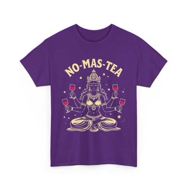 No-Mas-Tea Funny Goddess Kali Wine Drinking Oriental Philosophy Humor Unisex Heavy Cotton Tee - Image 6