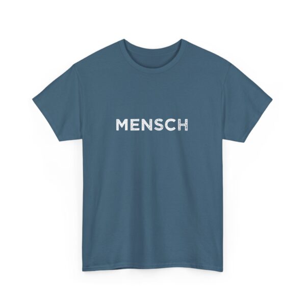MENSCH Distressed Typography Human Imperfection Existential Raw Design Unisex Heavy Cotton Tee - Image 7