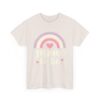 Mom to Be Pastel Rainbow Retro Vintage Baby Announcement Cute Maternity Design Unisex Heavy Cotton Tee