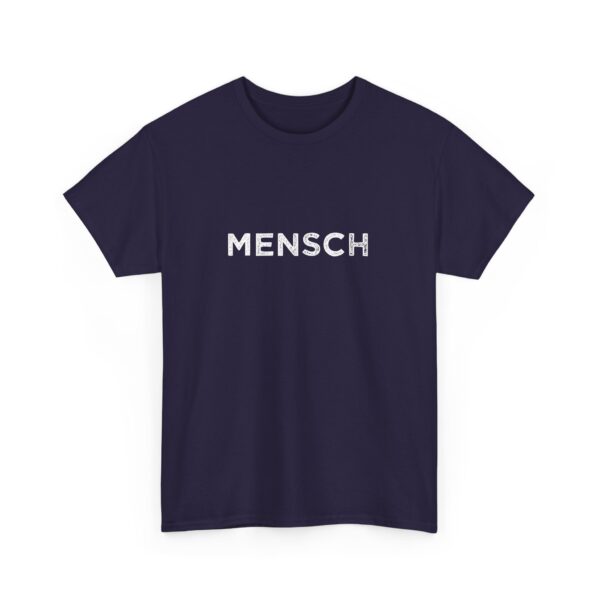 MENSCH Distressed Typography Human Imperfection Existential Raw Design Unisex Heavy Cotton Tee - Image 3